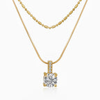 Layered Crystal Drop Necklace