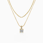 Layered Crystal Drop Necklace