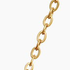 Elongated Link Crystal Flower Necklace