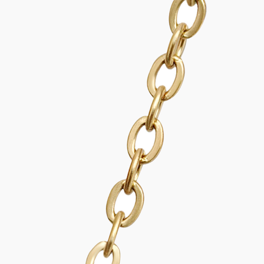 Elongated Link Butterfly Necklace