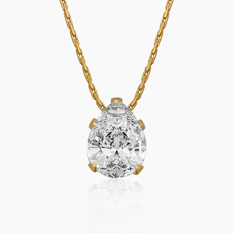 Pear Cut Solitaire Necklace