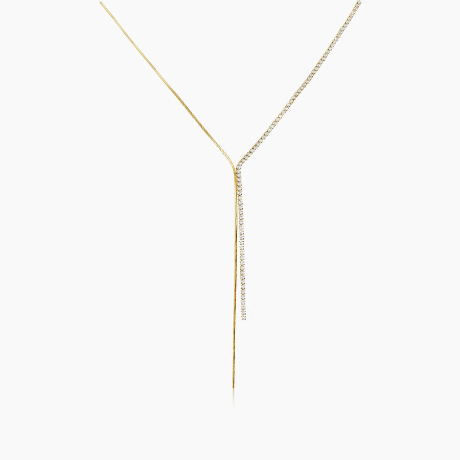 Linear Shine Drop Necklace