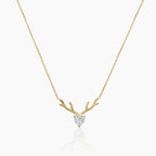 Antler Heart Statement Necklace