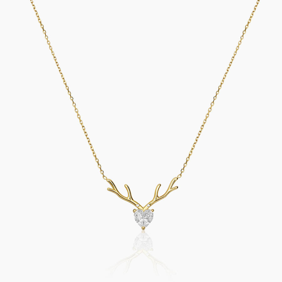 Antler Heart Statement Necklace