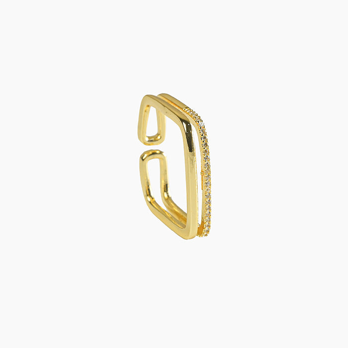 Linear Luxe Dual-Band Ring