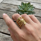 Tidal Harmony Wrap Ring