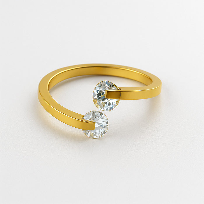 Twin Radiance Crystal Ring