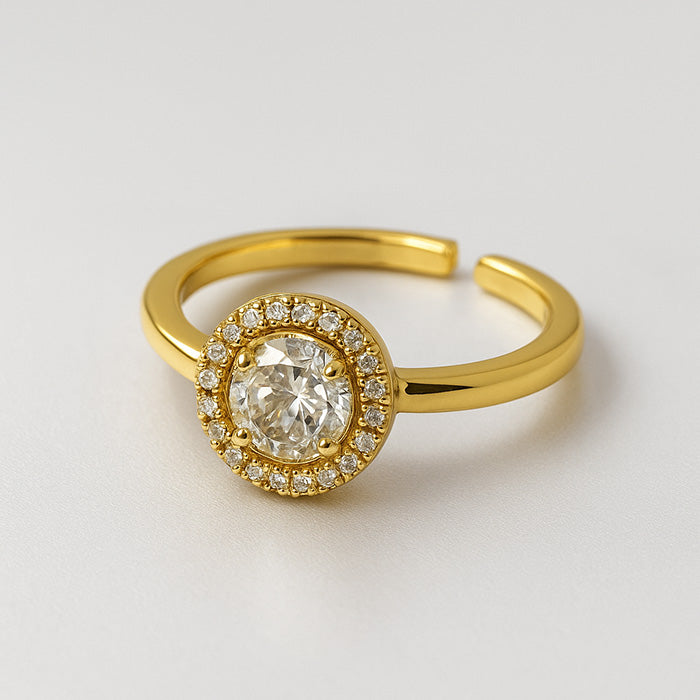 Halo Brilliance Adjustable Ring