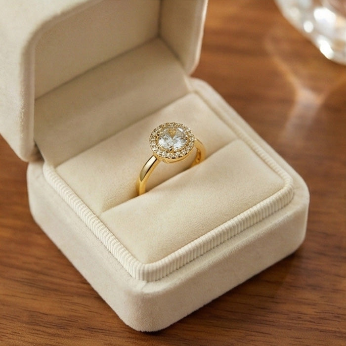 Halo Brilliance Adjustable Ring