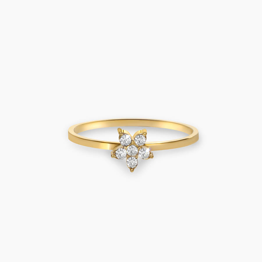 Petal Bloom Crystal Ring