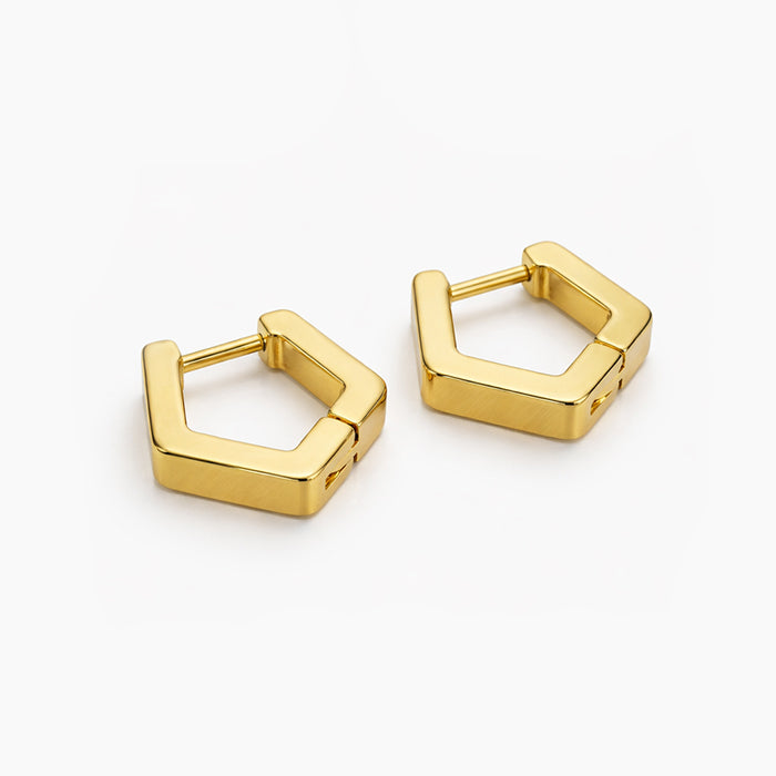 Golden Vertex Hoops